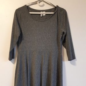 Grey Melange Skater Dress
